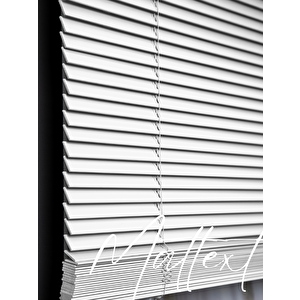 Beyaz 25 Mm Redektörlü Ahşap  Jaluzi Perde 200x150 cm