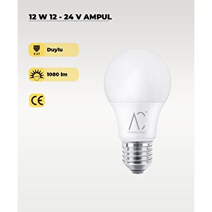 12w 12-24v  Ampul 6500k - Beyaz Işık - E-27 Duy