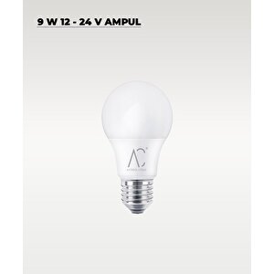 9w 12-24v  Ampul 6500k - Beyaz Işık - E-27 Duy