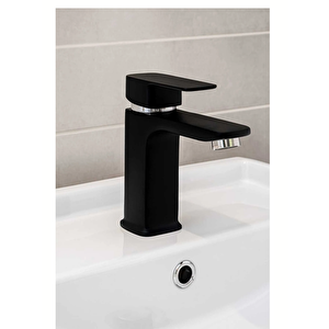 Siyahrenk Şelale Lavabo Bataryası Krom Kaplama Pirinç