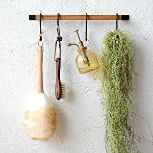 Ahşap Metal Havlu Tutacağı Metal Havlu Askısı 40 Cm Mutfak Banyo Çok Amaçlı Askılık Fincan Askılığı Mutfak Gereçleri Askılığı