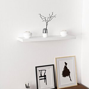 Minar Gizli Raf Tutuculu Duvar Rafı 80cm-beyaz