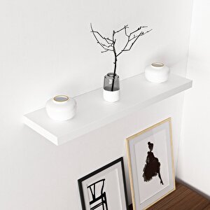 Minar Gizli Raf Tutuculu Duvar Rafı 80cm-beyaz