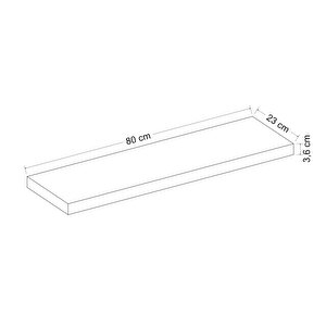 Minar Gizli Raf Tutuculu Duvar Rafı 80cm-beyaz