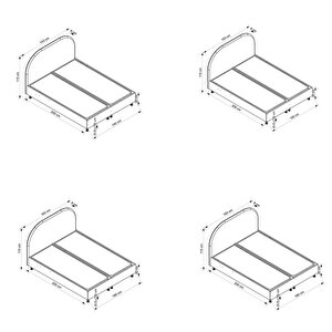 Astra Baza Başlık Yatak 140x200 - Bej