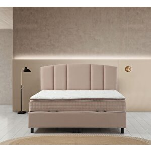 Flow Baza Başlık Yatak Pedli 150x200 - Bej 150x200 cm