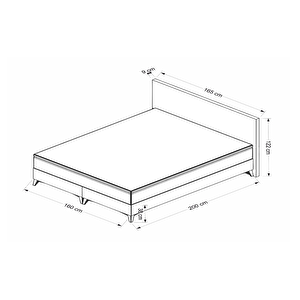 Carbon Baza Başlık Yatak Seti - 160x200