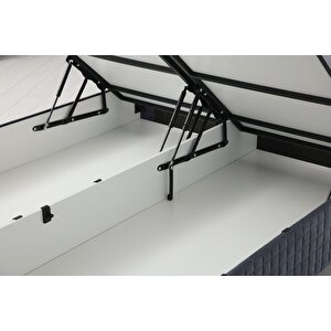 Safir Baza+başlık 140*200 Pedsiz Yatak Set- Antrasit