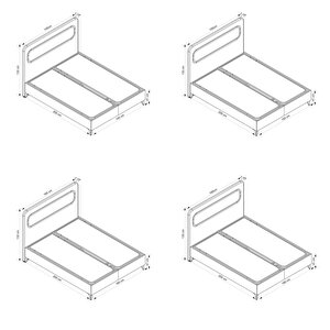 Elegant Baza Başlık Yatak Seti 180x200 - Siyah Ayak Prime Keten 48