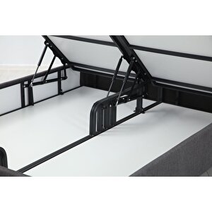 Elegant Baza Başlık Yatak Seti 140x200 - Siyah Ayak Prime Keten 48 140x200
