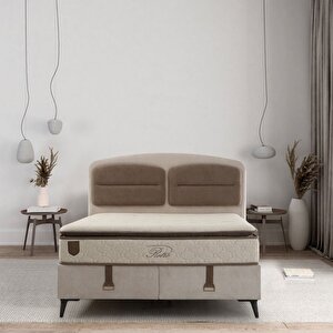 Retro Baza Başlık Yatak Seti - 180x200 Siyah Ayak-coco03 -yastık Coco11 180x200 cm