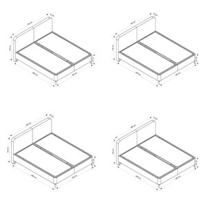 Plus Baza Başlık Yatak Seti 140x200 - Siyah Ayak Pamira01