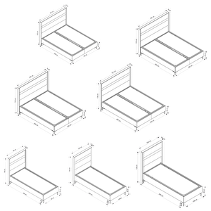 Star Baza Başlık Yatak Seti 180x200 - Siyah Ayak Anka17
