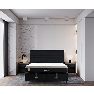 Star Baza Başlık Yatak Seti 100x200 - Siyah Ayak Anka17 100x200 cm