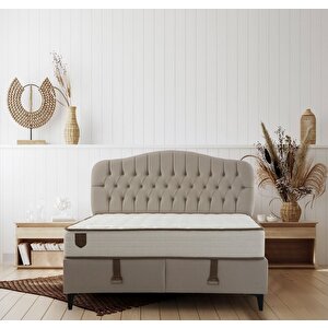 İlkbahar Baza Başlık Yatak Seti 150x200 - Siyah Ayak Asya02 150x200 cm