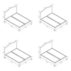 İlkbahar Baza Başlık Yatak Seti 180x200 - Siyah Ayak Asya02