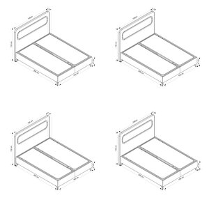 Elegant Baza Başlık  140x200 - Siyah Ayak Prime Keten 48