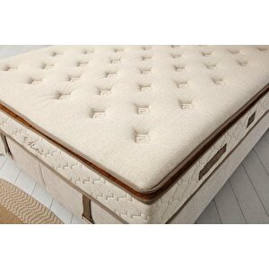 Retro Baza Başlık Yatak Seti - 160x200 Siyah Ayak-coco03 -yastık Coco08 160x200 cm