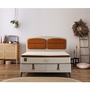 Retro Baza Başlık Yatak Seti - 140x200 Siyah Ayak-coco03 -yastık Coco08 140x200