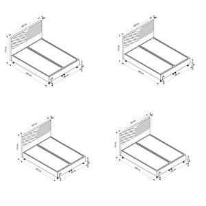 Riva Baza Başlık Yatak 150x200 - Antrasit