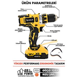 Profesyonel 12v Çift Akülü 12 Köşe 360° Lazer Hizalama & Akülü Vidalama Set
