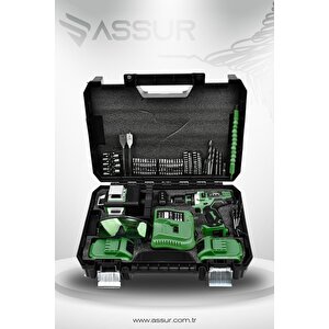 Profesyonel 12v Çift Akülü Vidalama 84 Parça & 12 Köşe 360° Lazer Hizalama Set
