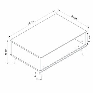 Star Orta Sehpa 2k Soft - Kumtası Siyah