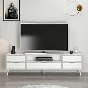 Elina Ayaklı Tv Ünitesi Beyaz-beyaz