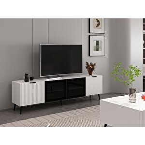 Kale Tv Ünitesi Plus - Beyaz Beyaz Füme Cam