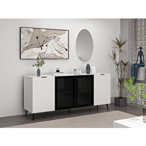 Kale Aynalı Konsol Plus - Beyaz Beyaz Füme Cam