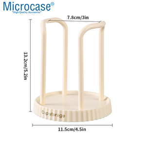 Microcase Masaüstü Kağıt Bardak Tutucu Düzenleyici - Al5308 1 Adet Bej