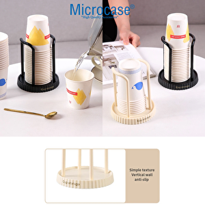 Microcase Masaüstü Kağıt Bardak Tutucu Düzenleyici - Al5308 1 Adet Siyah