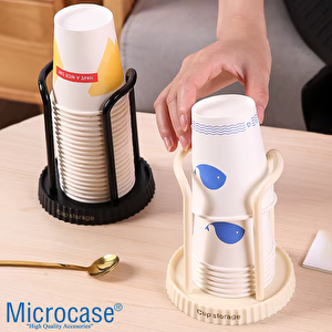 Microcase Masaüstü Kağıt Bardak Tutucu Düzenleyici - Al5308 2 Adet Siyah