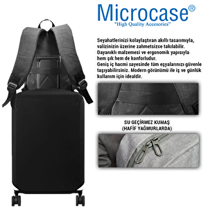 Microcase Unisex Su Geçirmez 3 Gözlü 15.6'' Laptop & Macbook Sırt Çantası - Al5323