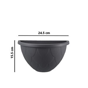 So-dd01 Dekoratif Damla Duvar Saksı 1.4 Litre Antrasit 6 Adet