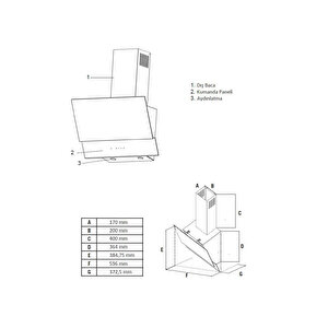 ✨simfer 3'lü Ankastre Set - 4 Fonksiyon Ankastre Fırın + Beyaz Cam Ocak + Push Button Beyaz Cam Davlumbaz