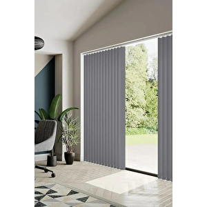 Gri Kumaş Dikey Perde  Döndürülebilen Tam Açık Ya Da Tam Kapalı   Kumaş Dikey 120x200 cm