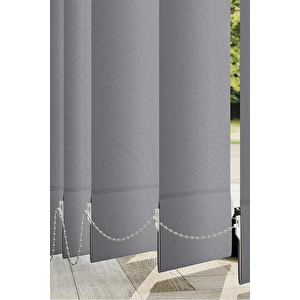 Gri Kumaş Dikey Perde  Döndürülebilen Tam Açık Ya Da Tam Kapalı   Kumaş Dikey 240x240 cm
