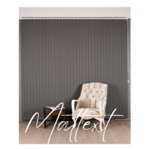 Antrasit Kumaş Dikey Perde  Döndürülebilen Tam Açık Ya Da Tam Kapalı   Kumaş Dikey