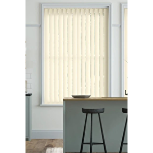 Krem Kumaş Dikey Perde  Döndürülebilen Tam Açık Ya Da Tam Kapalı   Kumaş Dikey 180x260 cm