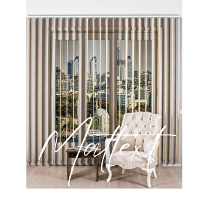 Krem Kumaş Dikey Perde  Döndürülebilen Tam Açık Ya Da Tam Kapalı   Kumaş Dikey 170x200 cm