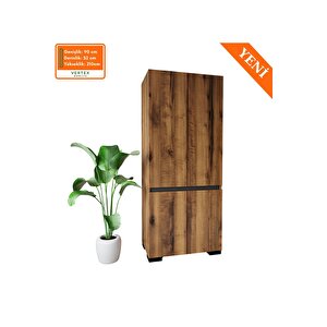 Floransa 4 Kapılı Flr4-ıa2 Ceviz- Antrasit Gardırop-çok Amaçlı Dolap-yüklük