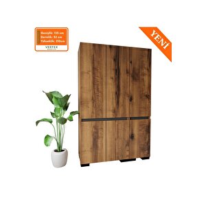 Floransa 6 Kapılı Flr6-ıra Ceviz- Antrasit Gardırop
