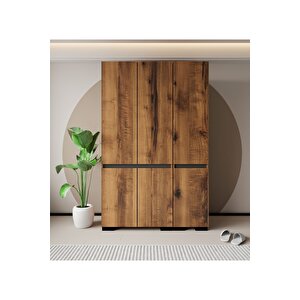 Floransa 6 Kapılı Flr6-ıra Ceviz- Antrasit Gardırop