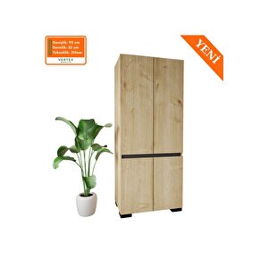 Floransa 4 Kapılı Flr4-ırf Safir - Antrasit Gardırop-çok Amaçlı Dolap-yüklük