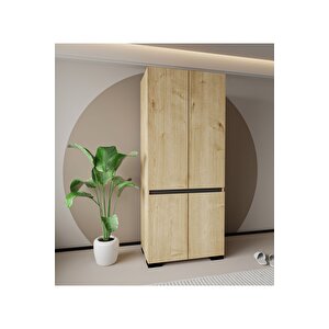 Floransa 4 Kapılı Flr4-ırf Safir - Antrasit Gardırop-çok Amaçlı Dolap-yüklük