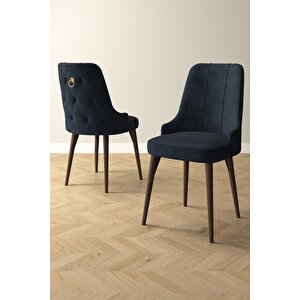 Mabel Barok Desen 80x132 Açılabilir Mdf Masa Yemek Odası Takımı, Mutfak Takımı 6 Adet Sandalye