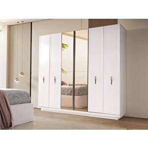 Vermont 6 Kapaklı Gardırop %100 Mdf | Ücretsiz Teslimat Ve Kurulum