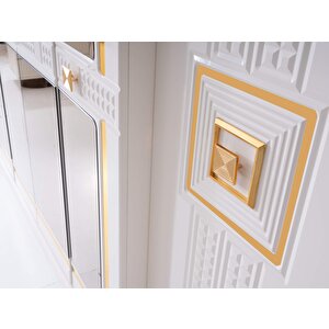 Arizona 6 Kapaklı Balkonlu Gardırop %100 Mdf | Ücretsiz Teslimat Ve Kurulum