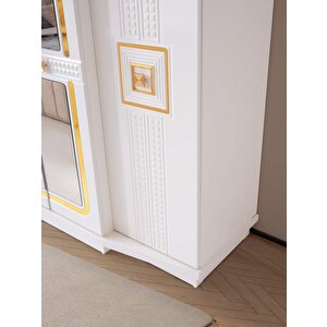 Arizona 6 Kapaklı Balkonlu Gardırop %100 Mdf | Ücretsiz Teslimat Ve Kurulum